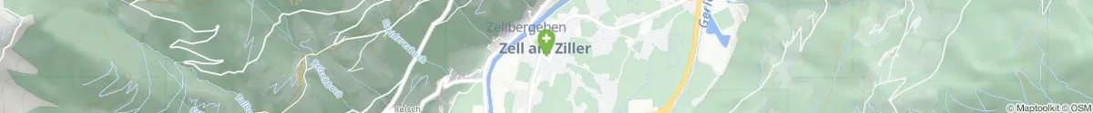 Kartendarstellung des Standorts für Gerlosstein-Apotheke in 6280 Zell am Ziller